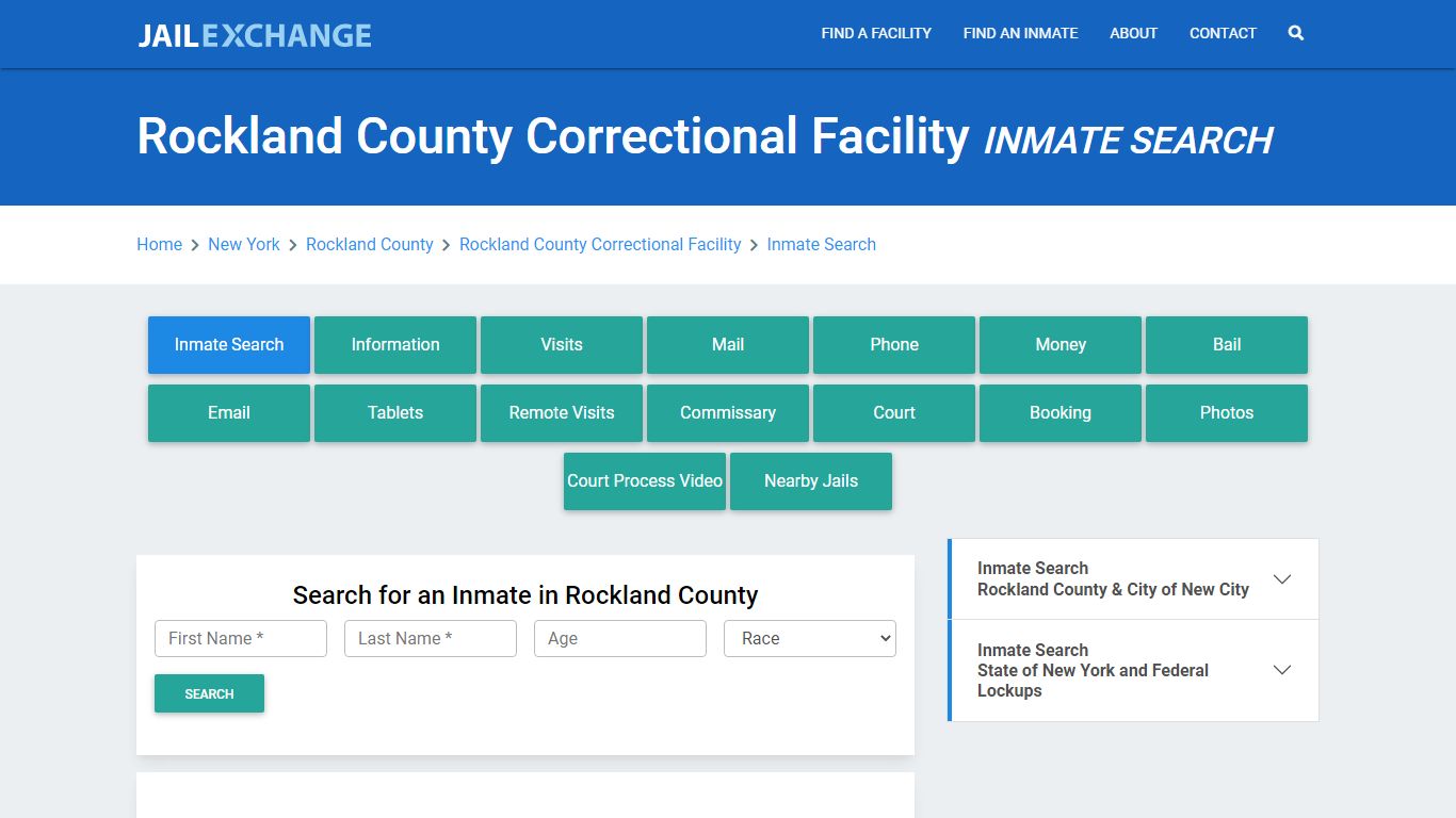 Rockland County Correctional Facility Inmate Search - Jail Exchange